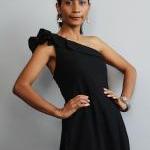 Black Maxi Dress - One Shoulder Bridesmaid Dress : True Elegance Collection II