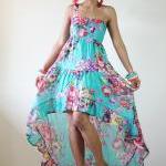 Boho Maxi Dress Short Fron..