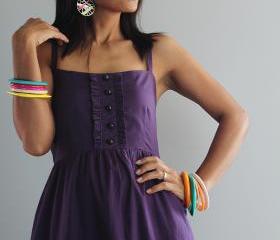 Long Purple Dress - Bridesmaid Maxi Dress : Summer Romance Collection