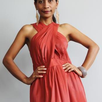 Bridesmaid Dress - Cross over dress with pleated skirt : True Elegance Collection II